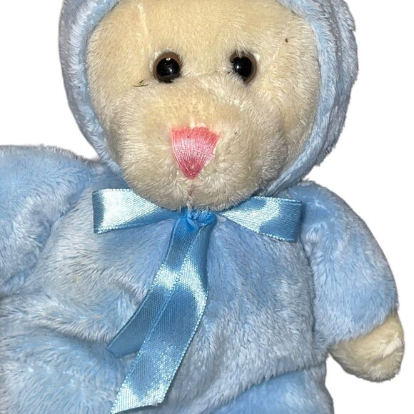 Dan Dee Plush Bunny Rabbit Stuffed Animal Baby Shower Gift Ribbon Nursery Blue - Picture 5 of 10